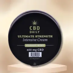 Earthly Body Daily Ultimate Strength Intensive Cream (600 mg, 5oz) - Classic Mint | Instant Soothing & Therapeutic Relief