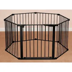 Kidco Auto Close Configure Baby Gate with One 24" Extension (Total width up to 104") - Black