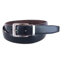 CTM Leather Matte Reversible Croc Print Clamp on Buckle Belt
