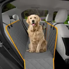 PAWBEE Dog Car Seat Cover &ndash; Premium Nonslip Dog Seat Covers for Cars + seat belt &ndash; Waterproof Pet Hammock with Front Mesh Window for car, SUV, Truck