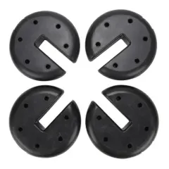 Z-Shade ZSCIRWTS-4 Black Durable Plastic Coated 5 Pound Circular Cement Core Canopy Shade Tent Outdoor Weight Plates, Set of 4