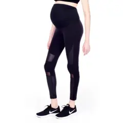 Ingrid & Isabel Moto Maternity Workout Legging with Crossover Panel
