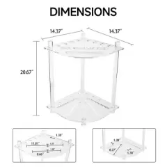 GSE Clear Acrylic Corner-Style Floor Stand Billiard Pool Cue Rack, Holds 8 Pool Cue Sticks, 2 Ball Racks and Full Set of Pool Balls
