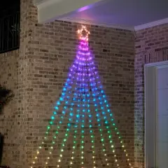 Christmas Vivvi App Based Outdoor Waterfall Lights, 11.8 Ft 344 LEDs