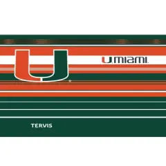 NCAA Miami Hurricanes 20oz Hype Stripes Stainless Steel Tumbler