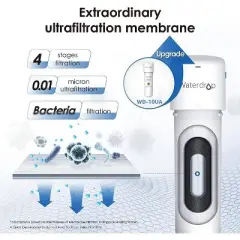 Waterdrop 10UAW-UF Ultra Filtration Under Sink Water Filter for Ba&ccedil;tёria Reduction, Reduces Lead, Extra Replacement Filter