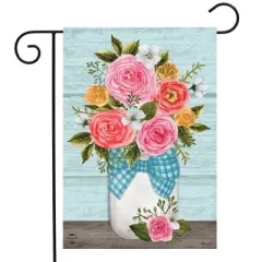 Rose Jar Spring Garden Flag 18" x 12.5" Briarwood Lane