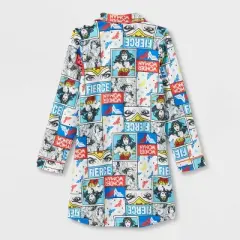 Girls' Wonder Woman Oversized Button NightGown - White