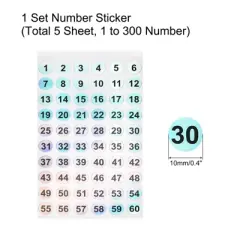 Unique Bargains Office Home Warehouse Sorting Self-Adhesive Number Stickers