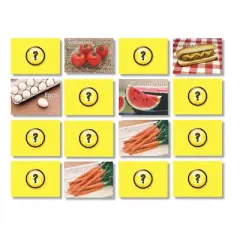 Stages Learning Materials Photographic Memory Matching Game, Food