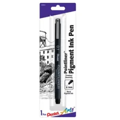 Pentel Arts Pointliner Pen, 0.1mm, Black Pigment Ink, Pack of 6
