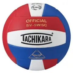 Tachikara SV5WSC Sensi Tec Microfiber Composite Volleyball - Scarlet/White/Royal Blue