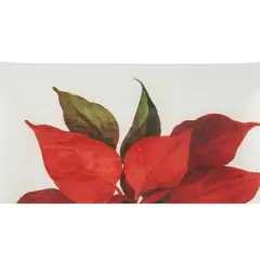 Gallerie II Poinsettia Christmas Slump Glass Platter