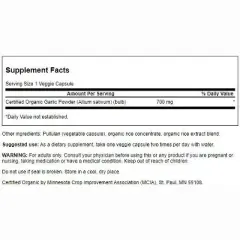 Swanson Whole Garlic - Made with Organic Garlic 700 mg 60 Veg Capsules