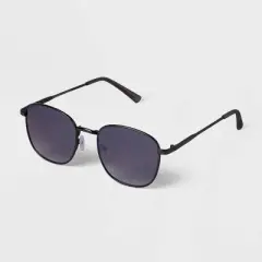 Men's Metal Round Sunglasses - Goodfellow & Co&trade; Hematite: UV Protection, Medium Fit