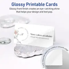 Avery Printable Tent Cards, 2-1/6" x 4", Glossy White, 200ct