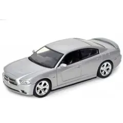 2011 Dodge Charger R/T Hemi Silver 1/24 Diecast Model Car by Motormax