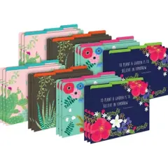 Barker Creek 24ct File Folder Set - Petals & Prickles
