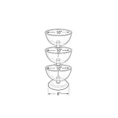 Azar Three Tier 10" Bowl Display (720310)