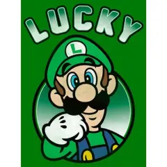 Men's Nintendo Super Mario St. Patrick's Day Lucky Luigi Retro Sweatshirt