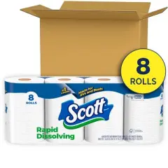 Scott Rapid Dissolve Toilet Paper - 8 Rolls