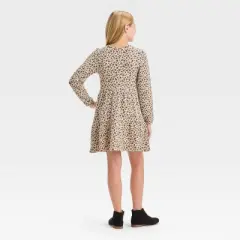 Girls' Long Sleeve Cozy Tiered Dress - Cat & Jack&trade;