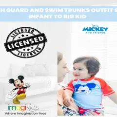 Disney Mickey Mouse Rash Guard and Swim Trunks Outfit Set Infant to Toddler