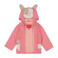 LONDON FOG Infant & Toddler Girls' Little Animal Rainslicker Rain Jacket