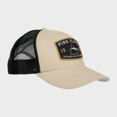 Men's Pink Floyd Letter Print Cotton Baseball Hat - Tan