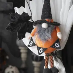 Whisen Fabric Standing Gnome with Holding Banner, Halloween Decoration
