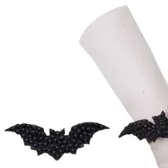 C&F Home Spooky Bat Napkin Rings Set of 4