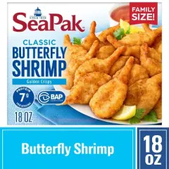 Sea Pak Butterfly Shrimp with Crispy Breading - Frozen - 18oz
