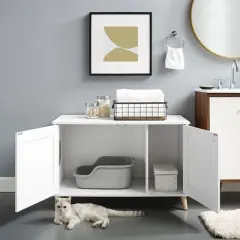 Sam's Pets Becky 24.5"  Cat Tree End Table In White