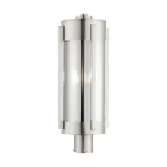 Livex Lighting Sheridan 3 - Light Post Light in  Brushed Nickel