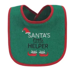 Hudson Baby Infant Boy Cotton Terry Drooler Bibs with Fiber Filling 12pk, Holiday Boy Bow Tie, One Size