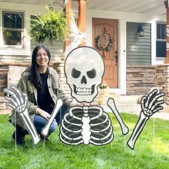 Big Dot of Happiness Scary Skeleton - Big Skeleton Yard Sign Outdoor Lawn Decorations - Halloween Party Yard Signs