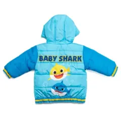 Pinkfong Baby Shark Daddy Shark Toddler Boys Zip Up Winter Coat Puffer Jacket 