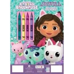 Gabby's Dollhouse Coloring Book with Crayons