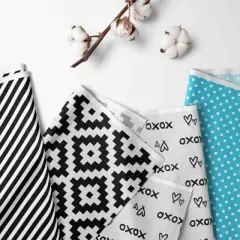 Bacati - Love Aztec Print Black Turquoise 3 pc Crib Bedding Set