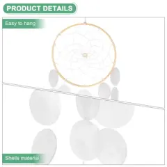 Unique Bargains Seashell Coastal-Inspired Outdoor Decorative Wind Chime 6.7" x 20.9" White 1 Pc