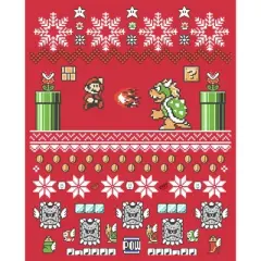 Men's Nintendo Ugly Christmas Mario and Bowser Sweatshirt