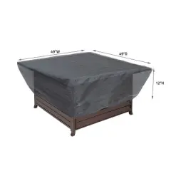 Summerset Shield Fire Pit Cover Ultimate Protection for Your Outdoor Furniture Square 49" x 49" x 12" Mercury