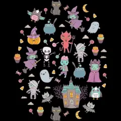 Boy's Design By Humans Cute Halloween By kostolom3000 T-Shirt