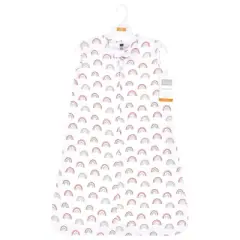 Hudson Baby Infant Girl Cotton Sleeveless Wearable Sleeping Bag, Sack, Blanket, Modern Rainbow