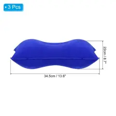 Unique Bargains Neck Support for Hiking Travel Ultralight Flocked Inflatable Camping Pillows 3 Pcs 13.6" x 8.7"