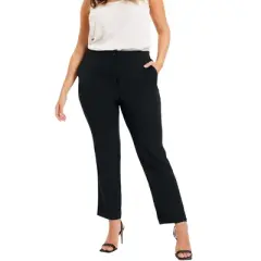 June + Vie by Roaman's Women&rsquo;s Plus Size Curvie Fit Corner Office Pants