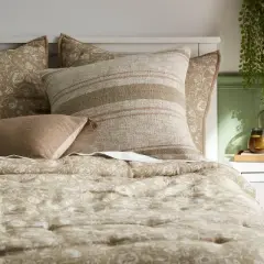 Euro Traditional Woven Stripe Decorative Throw Pillow Green - Threshold&trade;