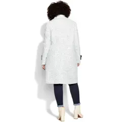 Women's Plus Size Emma Coat - grey | CITY CHIC