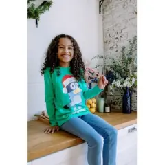 Bluey Christmas Matching Family Long Sleeve T-Shirt Little Kid to Big Kid