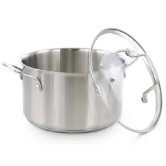 Martha Stewart Everday Midvale 5 Quart Stainless Steel Dutch Oven with Lid